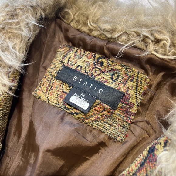 Static vintage Penny Lane style coat Medium 70s Y2K kilm jacket women - Picture 2 of 6